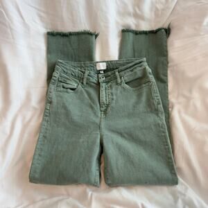 Jonathan Simkhai Straight Leg Denim Jeans Army Green Women’s Size 28